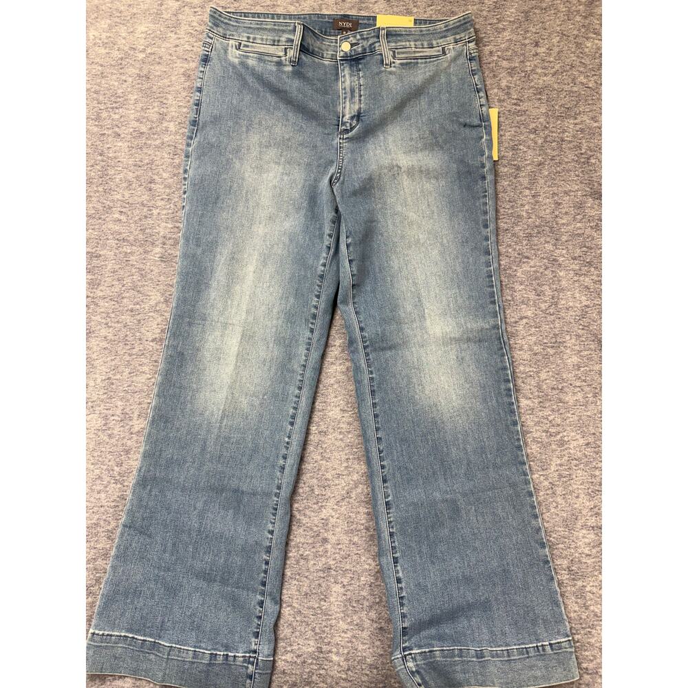 NYDJ Teresa Trouser Everly LiftxTuck Women's Wide Leg Blue Jeans Size 18/20